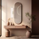 Złoty podłużny kinkiet obok lustra Vena 60 LED CCT IP44 - 12W