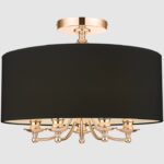 Złoty żyrandol z czarnym abażurem Abu Dhabi 50 - New York