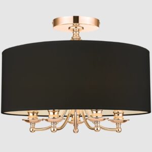 Złoty żyrandol z czarnym abażurem Abu Dhabi 50 - New York