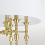 Żyrandol wiszący w stylu hampton Austin - złoty mosiądz