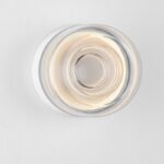 dekoracyjny kinkiet z transprentnym owalnym kloszem - tomo