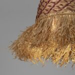 klosz lampy w stylu boho z trawy morskiej