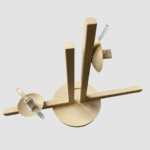 OUTLET! Beżowy plafon nowoczesny Solvra 2 - szklane kule - odprysk farby - 1