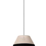 lampa wiszaca - klosz bialo-czarna w stylu japandi - Kala Lucide