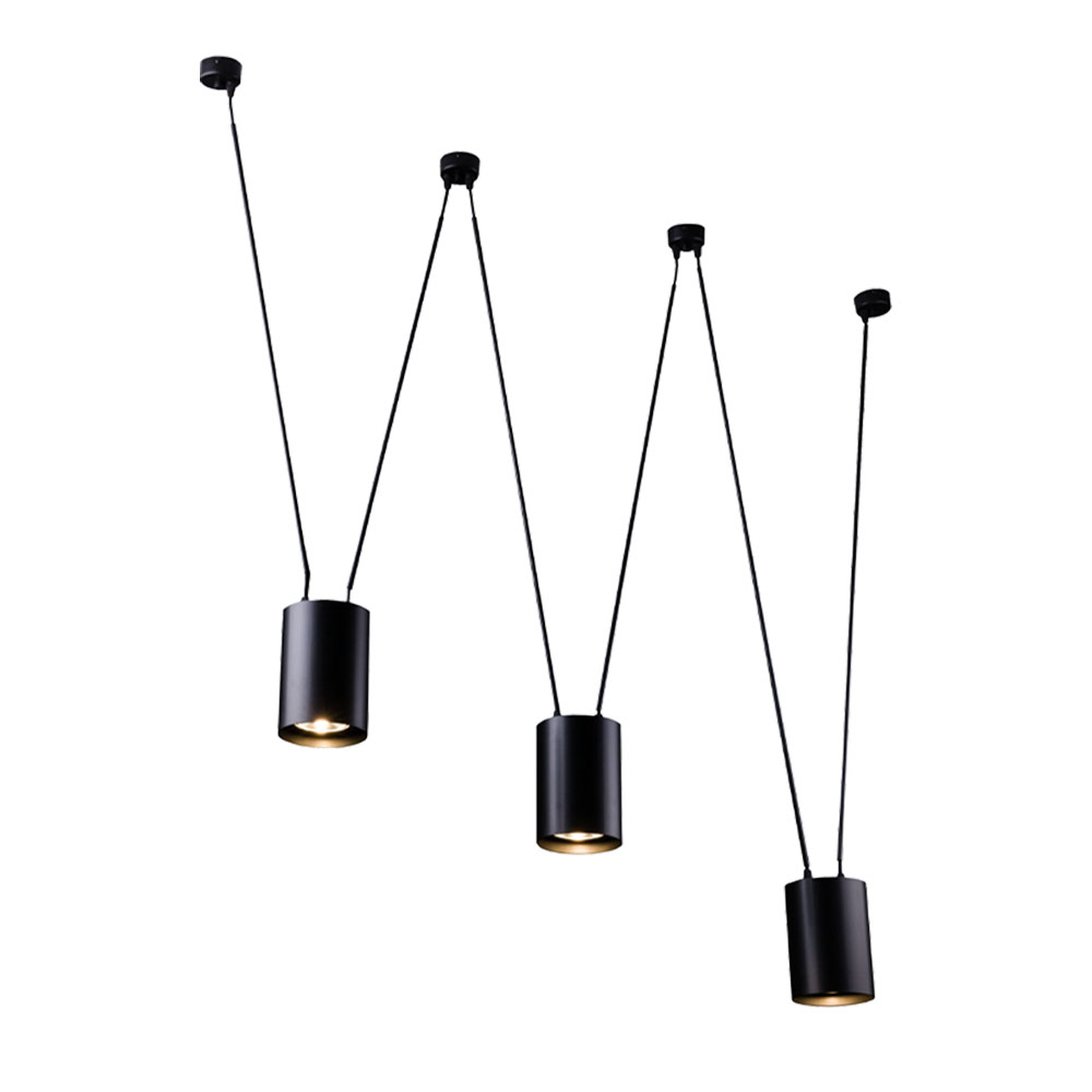 lampa wiszaca viwin 3 - 3 klosze na kablach. antigo