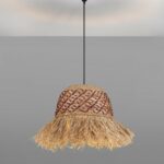 Pleciona lampa wisząca boho Clay 42 - rafia, klosz ze sznurka - 1