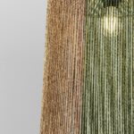 lampa wiszaca ze sznurka duzy klosz - lampa w kolorach ziemi