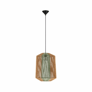 Pleciona lampa wisząca Moss 38 - boho, klosz ze sznurka