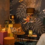 lampy z dekoracyjnymi zlotymi lampkami