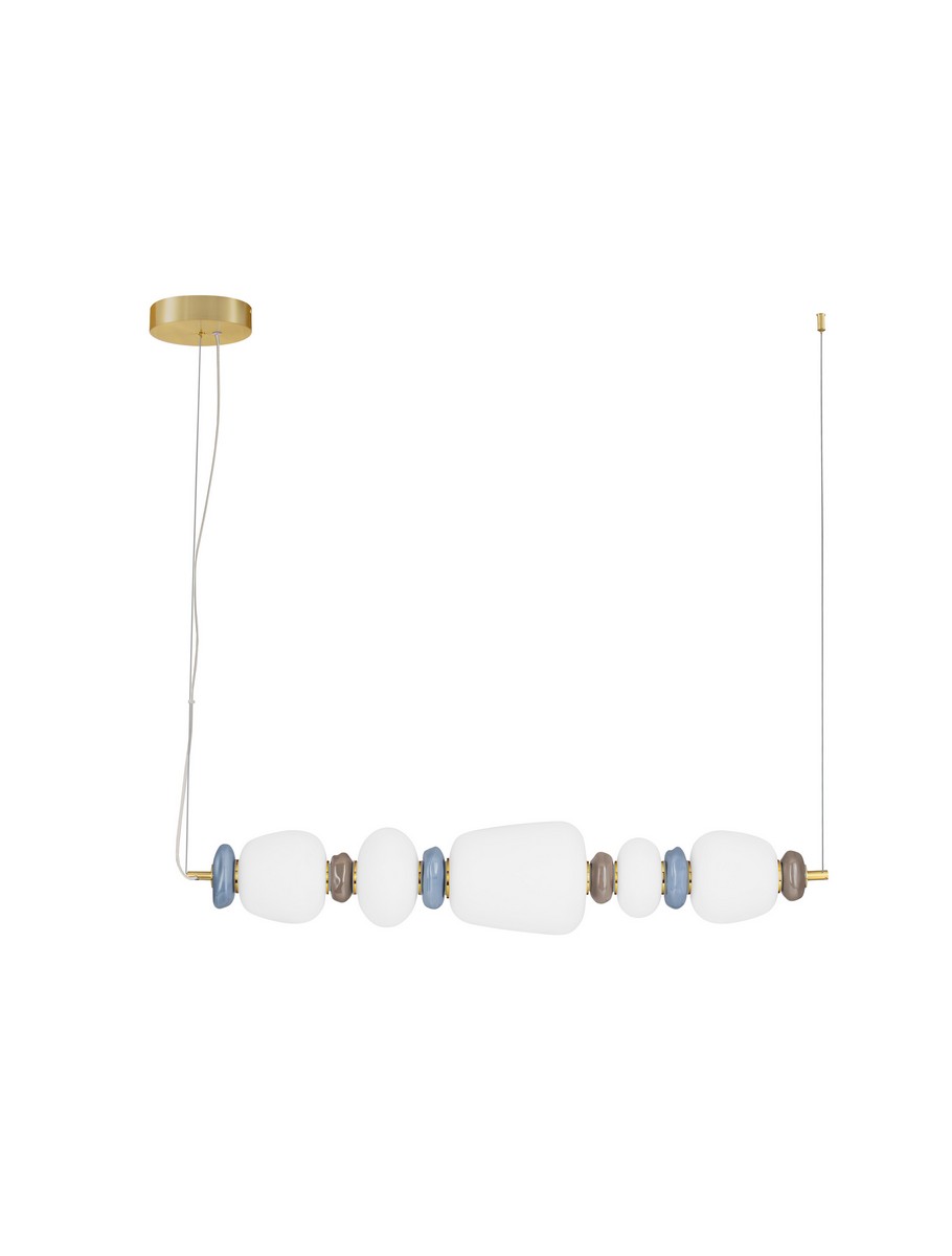 podluzna lampa wiszaca kolorowe koraliki owalne klosze