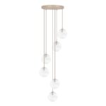 Beżowa kaskadowa lampa wisząca Tesoro do salonu