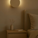 Beżowy kinkiet Talar 20 do korytarza i holu - płaski