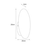 Beżowy minimalistyczny kinkiet Talar 20 do sypialni - rysunek techniczny