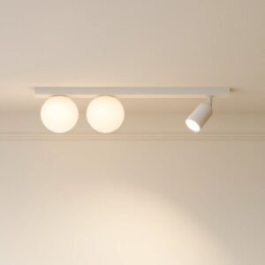 Biała lampa sufitowa Andi z kierunkowym spotem
