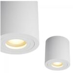 Biały spot natynkowy Rondip IP44 - do stref wilgotnych