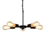 Czarna nowoczesna lampa wisząca Sparta - loft