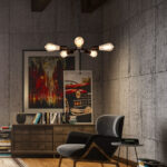 Czarna nowoczesna lampa wisząca Sparta - z regulowanymi ramionami