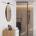 Czarny kinkiet łazienkowy nad lustro Camara LED - IP44