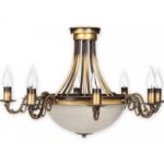 Duży klasyczny żyrandol Arkadia Plus 10 – świecznikowe ramiona