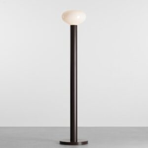 Elegancka lampa podłogowa Flo Mokka 26 - nowoczesna