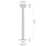 Elegancka lampa podłogowa Flo 26 - rysunek techniczny