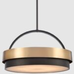 Elegancka lampa wisząca do salonu Coburg 6 – czarno-złota