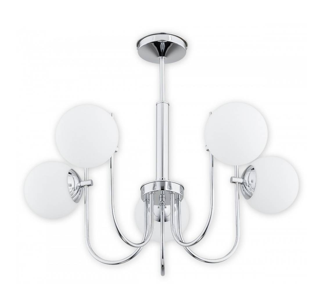 Elegancki żyrandol Ape 5 chrom - do salonu