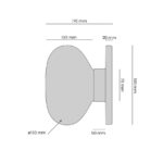 Kinkiet ścienny Flo Mokka 19 - rysunek techniczny