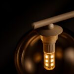 Kinkiet ścienny Lemo do lustra - burstzynowe szkło