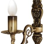 Kinkiet świecznikowy Antares w kolorze patyny - do salonu