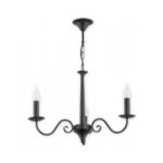 Klasyczna lampa wisząca Asti 3 do jadalni - czarny mat