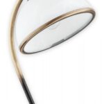 Klasyczna lampka nocna Altea - patynowa - szklany klosz