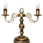 Klasyczna lampka stołowa Antares na komodę – podwójna
