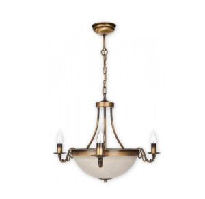 Klasyczny 5-punktowy żyrandol Arkadia 5 - szklany klosz