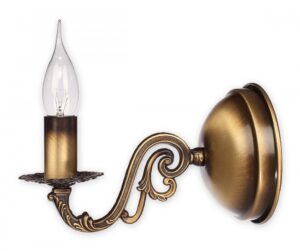 Klasyczny kinkiet świecznikowy Arkadia patyna - do korytarza