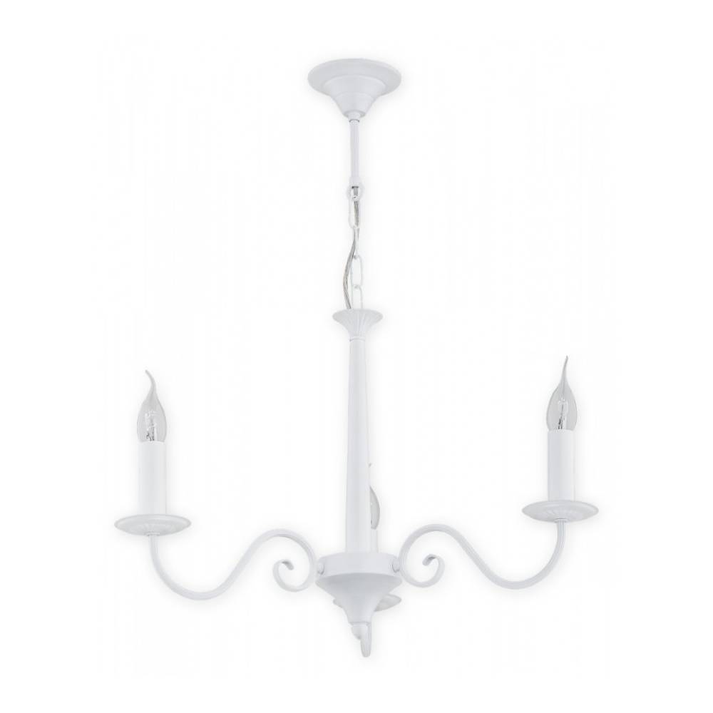 Klasyczny żyrandol Asti 3 biały - 3-punktowy