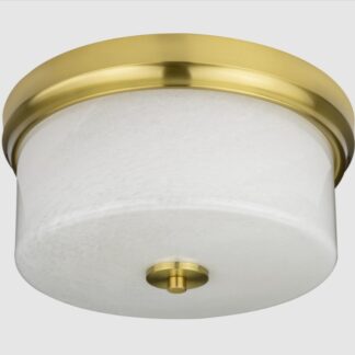 Klasyczny plafon Dresden – mosiądz i matowe szkło