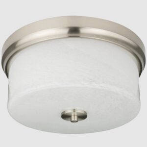 Klasyczny plafon Dresden – nikiel i białe szkło