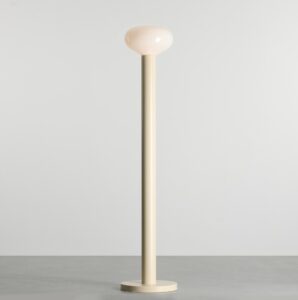 Kremowa lampa stojąca Flo Cream 26 - minimalistyczna