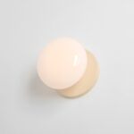 Kremowy kinkiet Flo Cream 19 - Aldex - szklany klosz