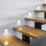 Kwadratowa oprawa schodowa MS-04 do podświetlenia stopni – satynowa