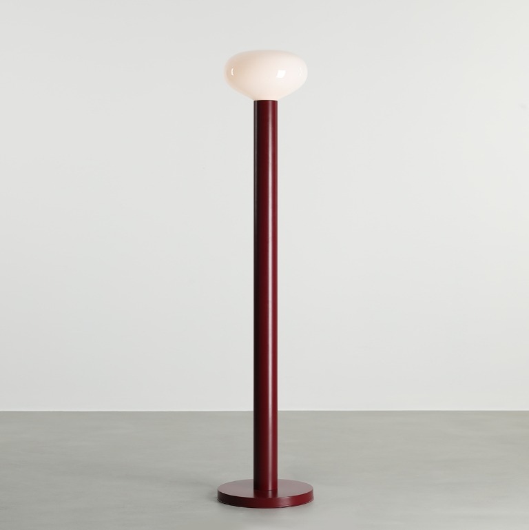 Lampa stojąca Flo Ruby 26 szklany klosz - do salonu