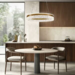 Lampa wisząca Frozi nad stół – okrągła