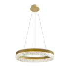 Lampa wisząca Frozi nad stół – złota obręcz