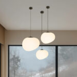 Lampa wisząca Stones 20 nad stół - czarne wykończenie