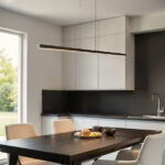 Lampa wisząca liniowa Merida nad stół do jadalni - czarna 120 cm