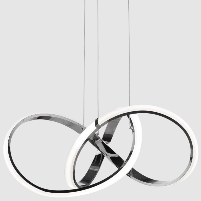 Lampa Tokyo z kloszem LED - srebrna