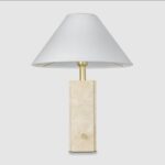 Lampa stołowa Orleans z białym abażurem i włącznikiem