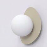 Metalowy kinkiet Ovo K1 do sypialni - nowoczesny