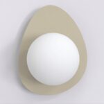 Metalowy kinkiet Ovo K1 - nad szafkę nocną